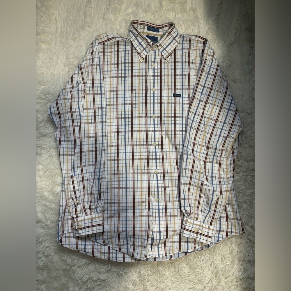 Faconnable Long Sleeve Button Down Shirt Large